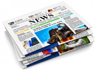 Stack of newspapers clipart