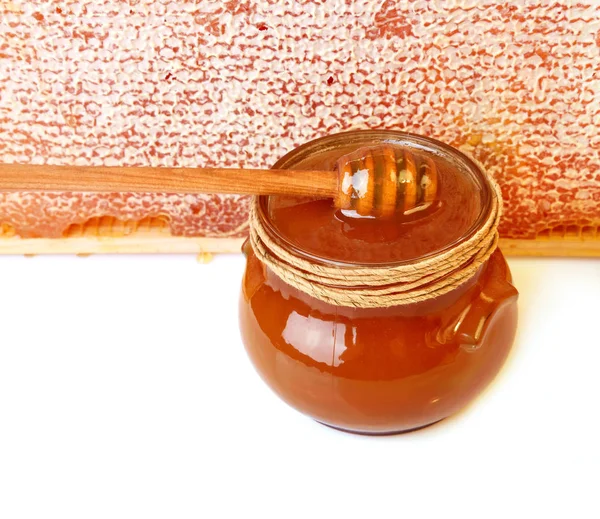 Pot met honing — Stockfoto