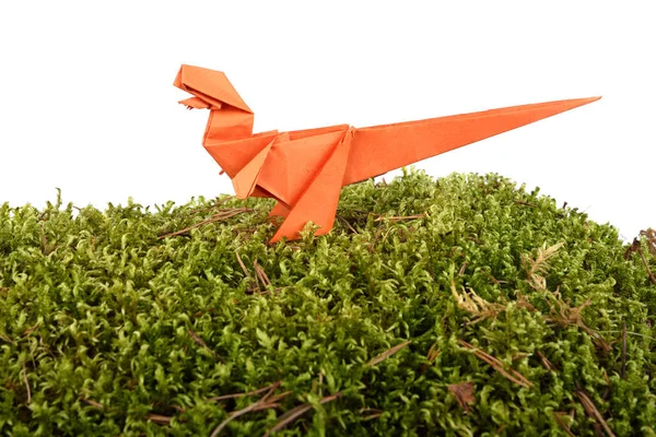 Turuncu kağıt dinozor