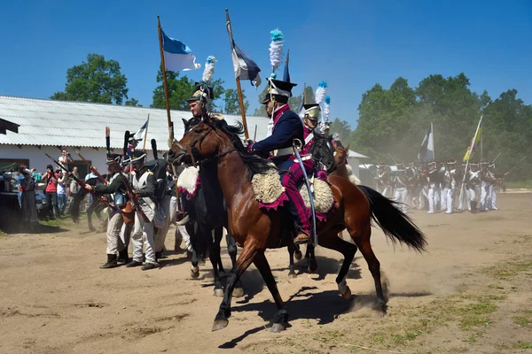Historische reconstructie van de slag van Borodino — Stockfoto