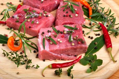 Taze çiğ sığır eti yakın çekim