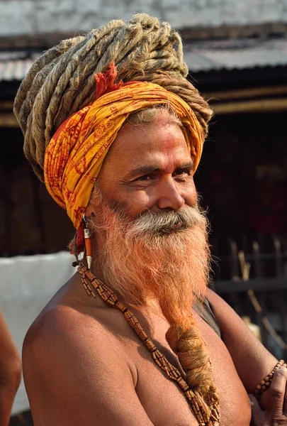 Portrait of sadhu — Stock Photo, Image