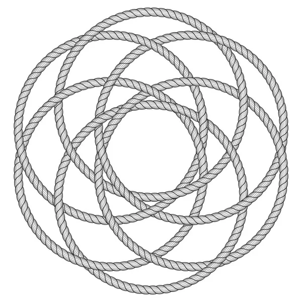 Abstracte touw sieraad — Stockvector