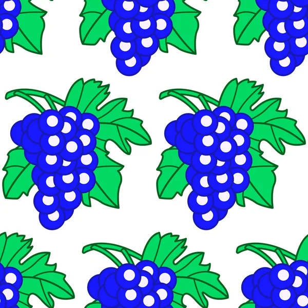 Modèle de raisin bleu — Image vectorielle