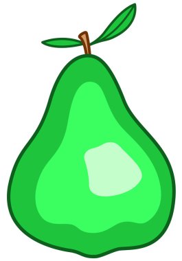 Yeşil armut meyve simgesi