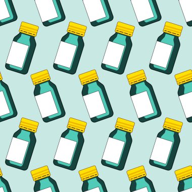 Küçük cam şişe desen