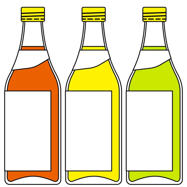 Бутылки напитков — стоковый вектор