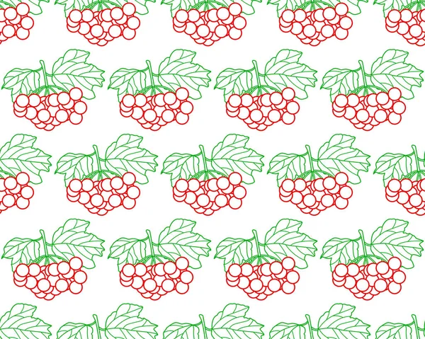 Arrowwood frutas patrón de contorno — Vector de stock