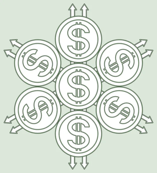 Monedas patrón sagrado — Vector de stock