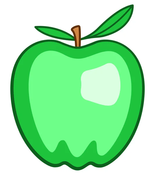 녹색 사과 아이콘 — 스톡 벡터