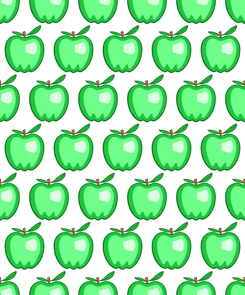 Groene appel patroon — Stockvector
