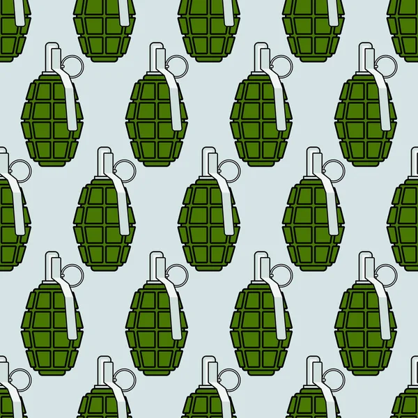 Military grenade pattern — Stock Vector