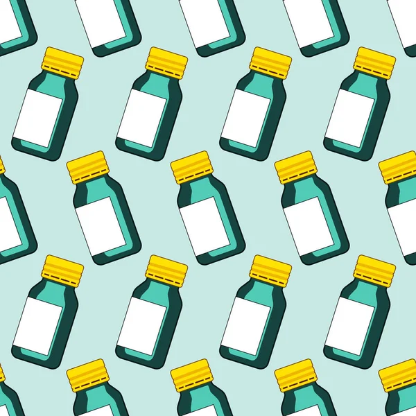 Μικρό γυάλινο μπουκάλι μοτίβο — Διανυσματικό Αρχείο