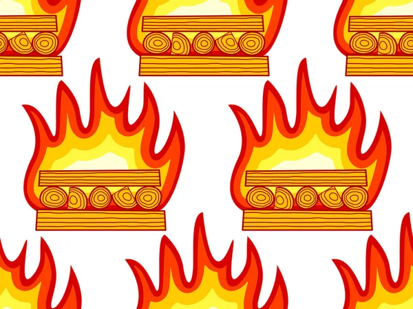 Burning wood pattern — Stock Vector