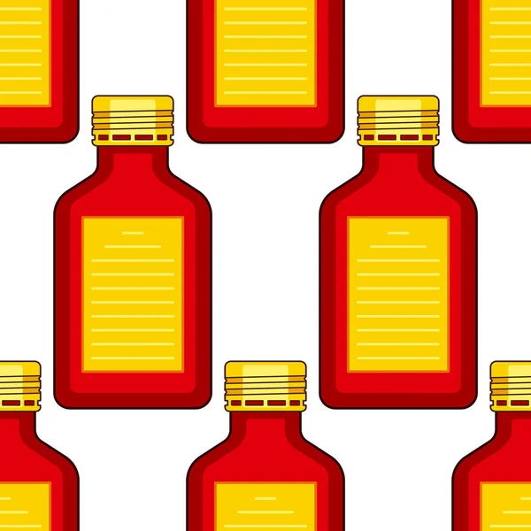 Tonat glas flaskor mönster — Stock vektor