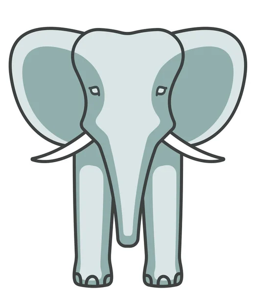 Olifant gezicht pictogram — Stockvector