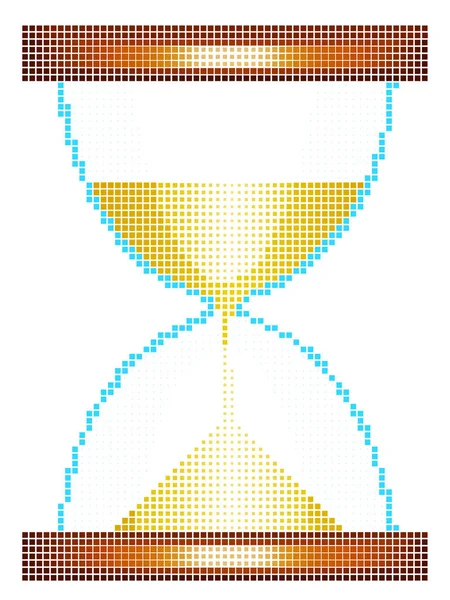 Icône demi-teinte en verre de sable — Image vectorielle