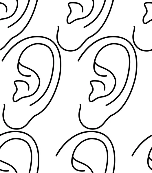 Mänskliga örat mönster — Stock vektor