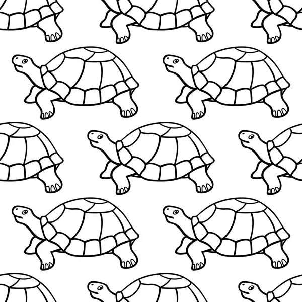 Schildkrötenkonturmuster — Stockvektor