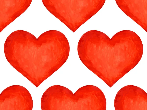 Akvarel srdce pattern — Stockový vektor
