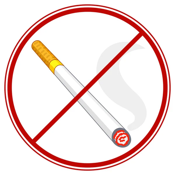 Symbol zakazu papierosów — Wektor stockowy