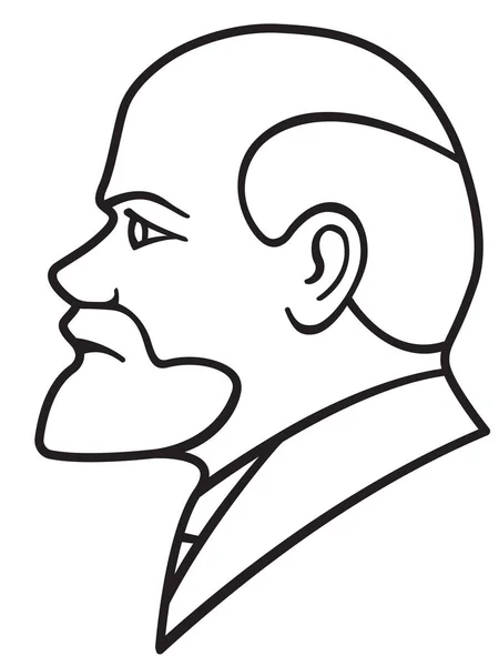 Kontur portret Lenina — Wektor stockowy