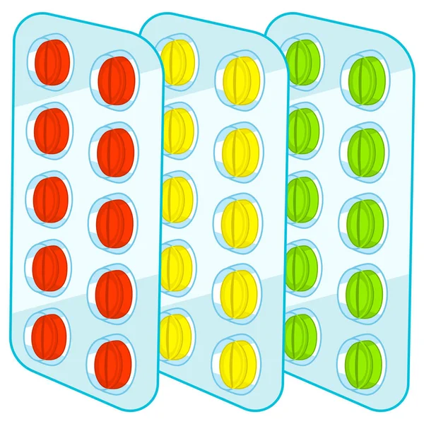 Envases blíster para comprimidos — Vector de stock