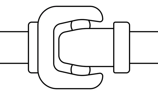 Constante snelheid gezamenlijke contour — Stockvector