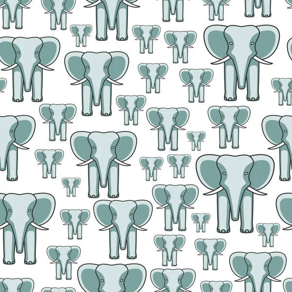 Elephant ansikte sömlösa mönster — Stock vektor