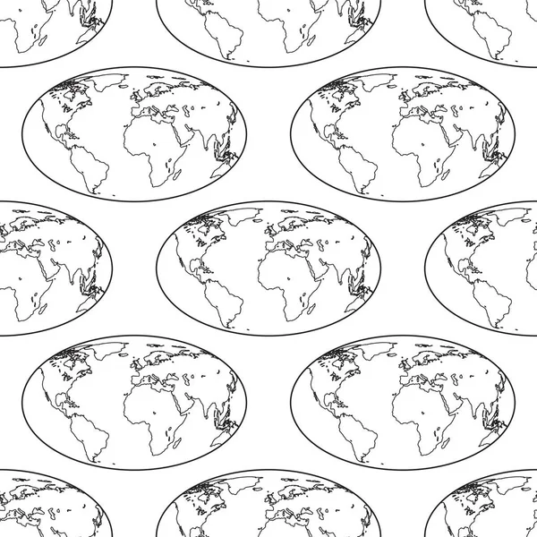 Patrón de contorno del globo — Archivo Imágenes Vectoriales