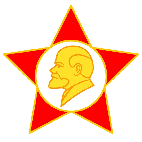 Lenin na star — Stockový vektor