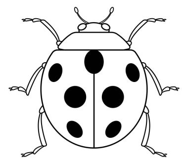 Uğur böceği kontur simgesini