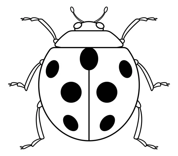 Icona contorno coccinella — Vettoriale Stock