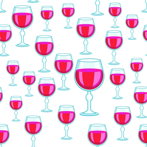 Bicchiere da vino modello senza cuciture — Vettoriale Stock