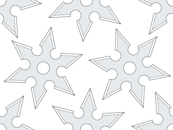 Motif shuriken en acier froid — Image vectorielle