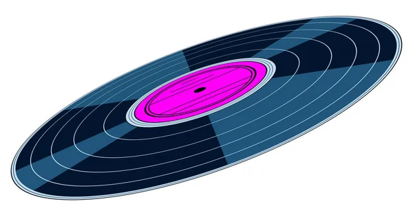 Icona del disco di registrazione Grammofono — Vettoriale Stock