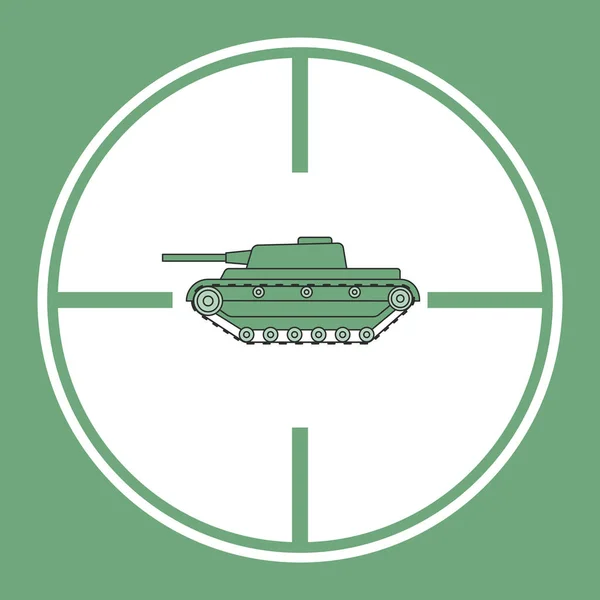 Tank v pohled — Stockový vektor