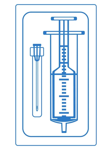 Ikon för medicinska sprutor — Stock vektor