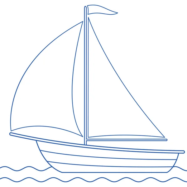 Zeilboot pictogram — Stockvector