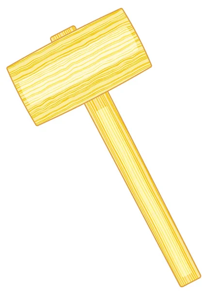 Carvers mallet ikonen — Stock vektor