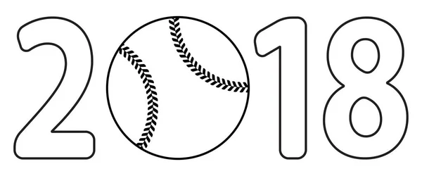 Schriftzug Baseball 2018 — Stockvektor