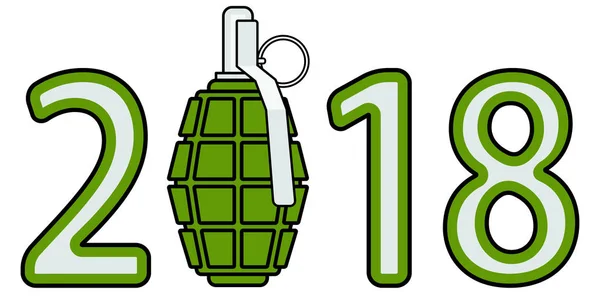 Lettrage Grenade 2018 — Image vectorielle