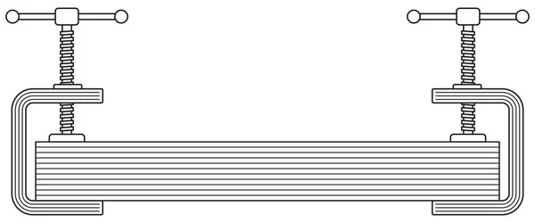 クランプの図を調整します。 — ストックベクタ