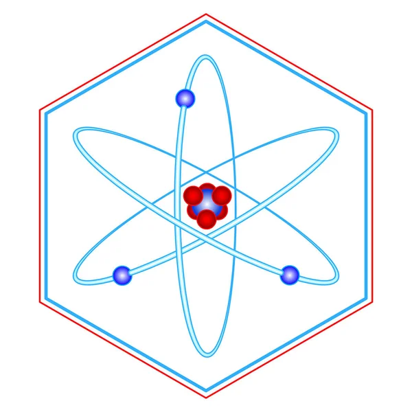 Ilustração do símbolo do átomo —  Vetores de Stock