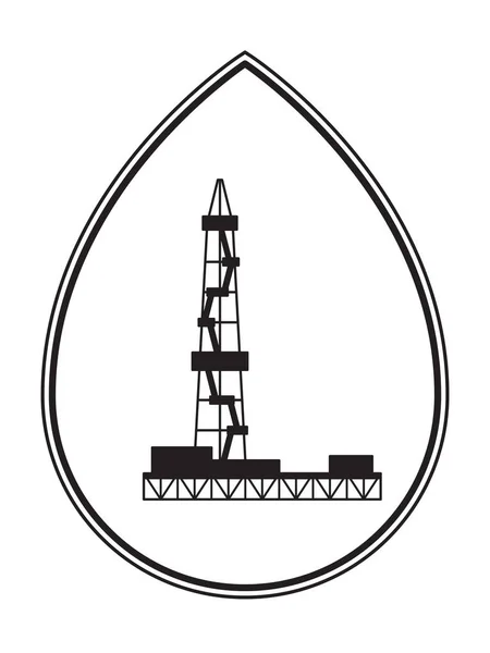 Petrol derrick illüstrasyon — Stok Vektör