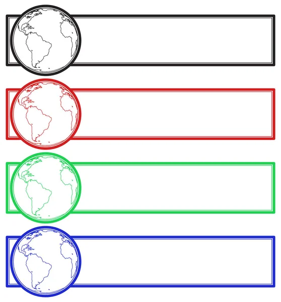 环球横幅套装 — 图库矢量图片