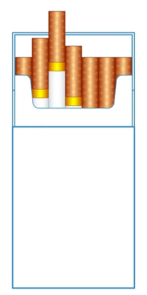 Sigaretten pack illustratie — Stockvector
