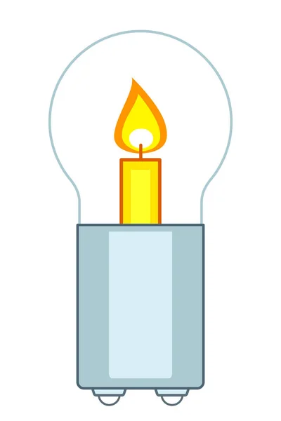 Κερί και λαμπτήρα — Διανυσματικό Αρχείο