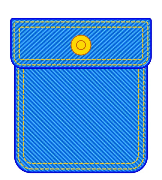 Džínová kapsa ilustrace — Stockový vektor