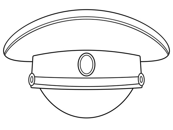 Service cap contour illustration